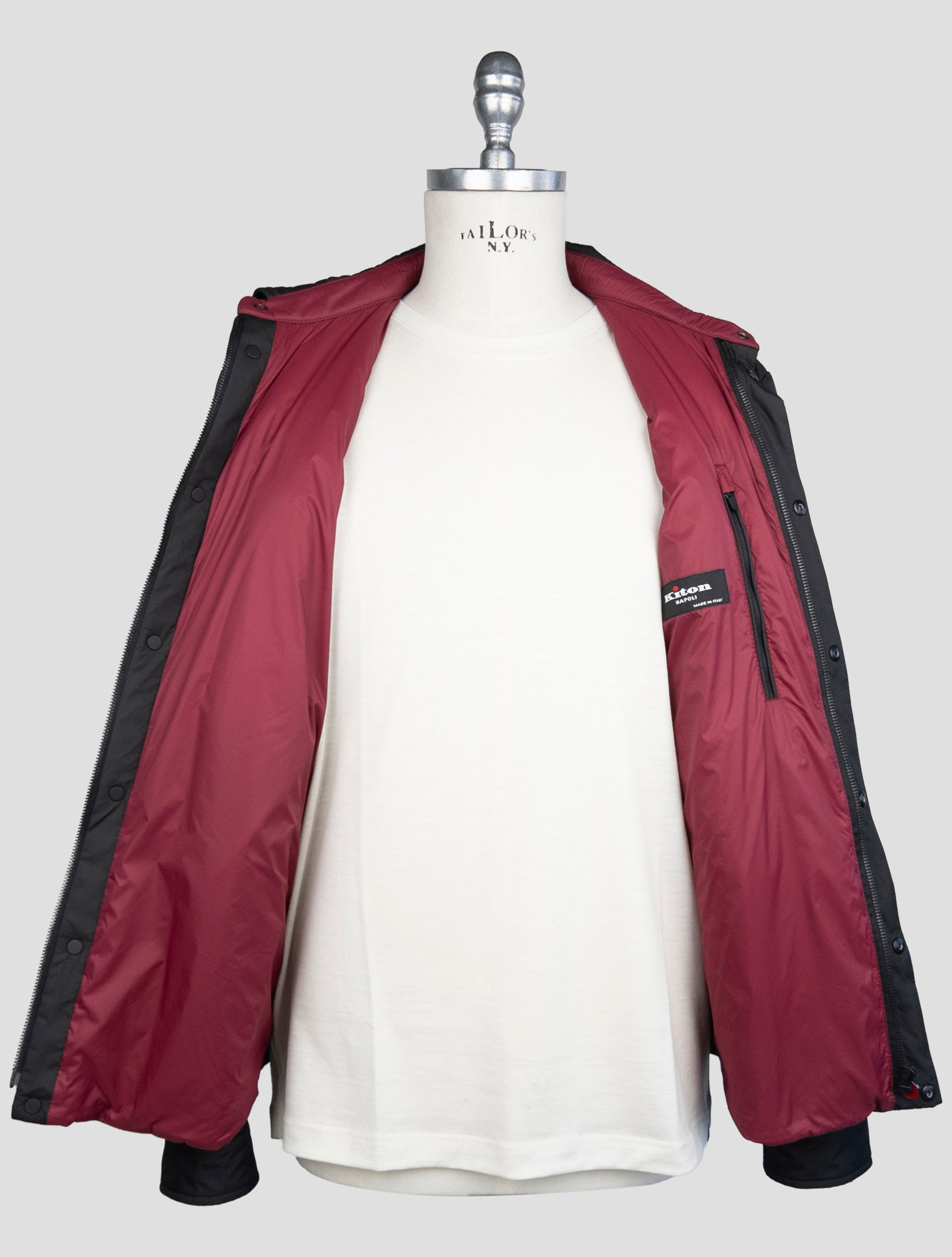 Kiton Black Pl Coat
