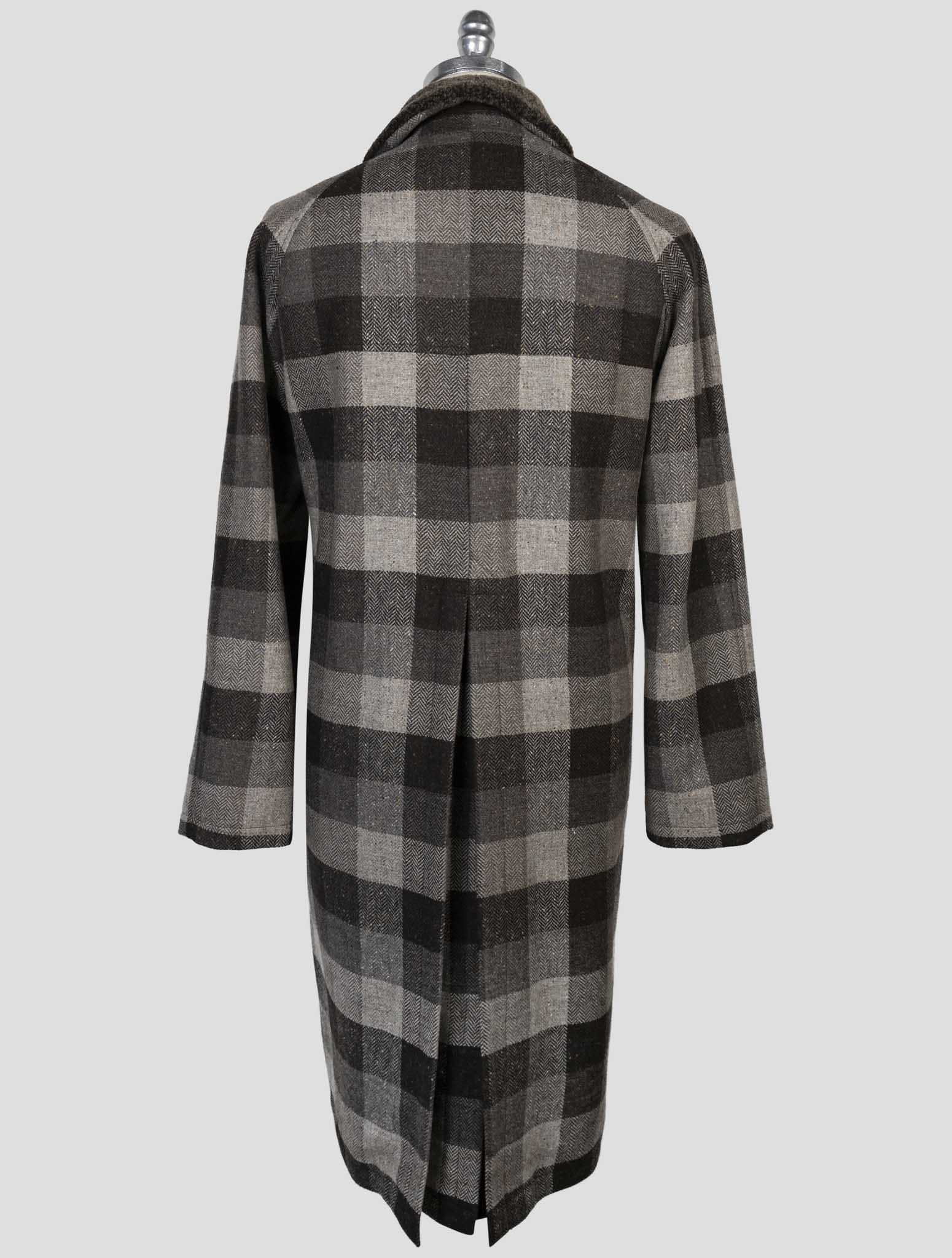 Kiton Brown Virgin Wool Overcoat
