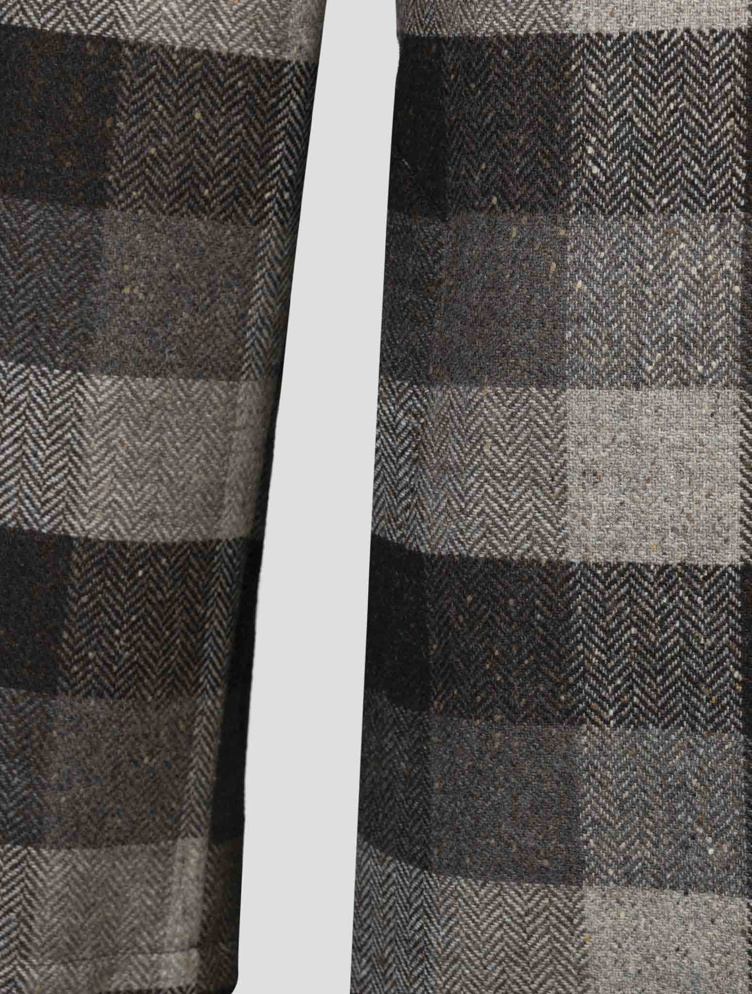Kiton Brown Virgin Wool Overcoat