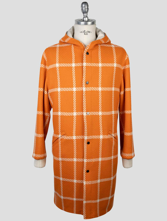 Kiton Orange Beige Cashmere Pl Reverse Overcoat