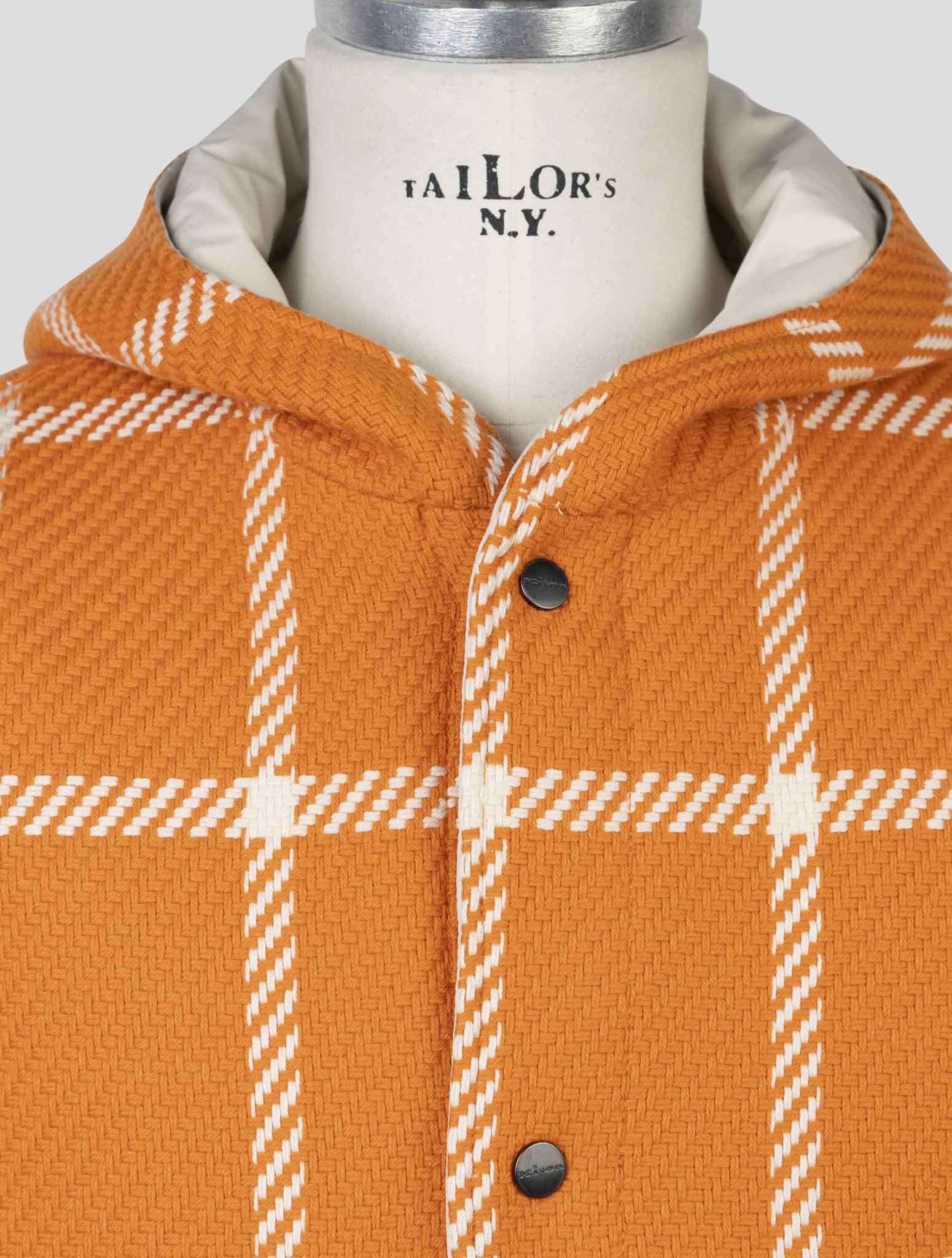 Kiton Orange Beige Cashmere Pl Reverse Overcoat