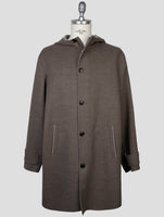 kiton Brown Wool Cashmere Overcoat