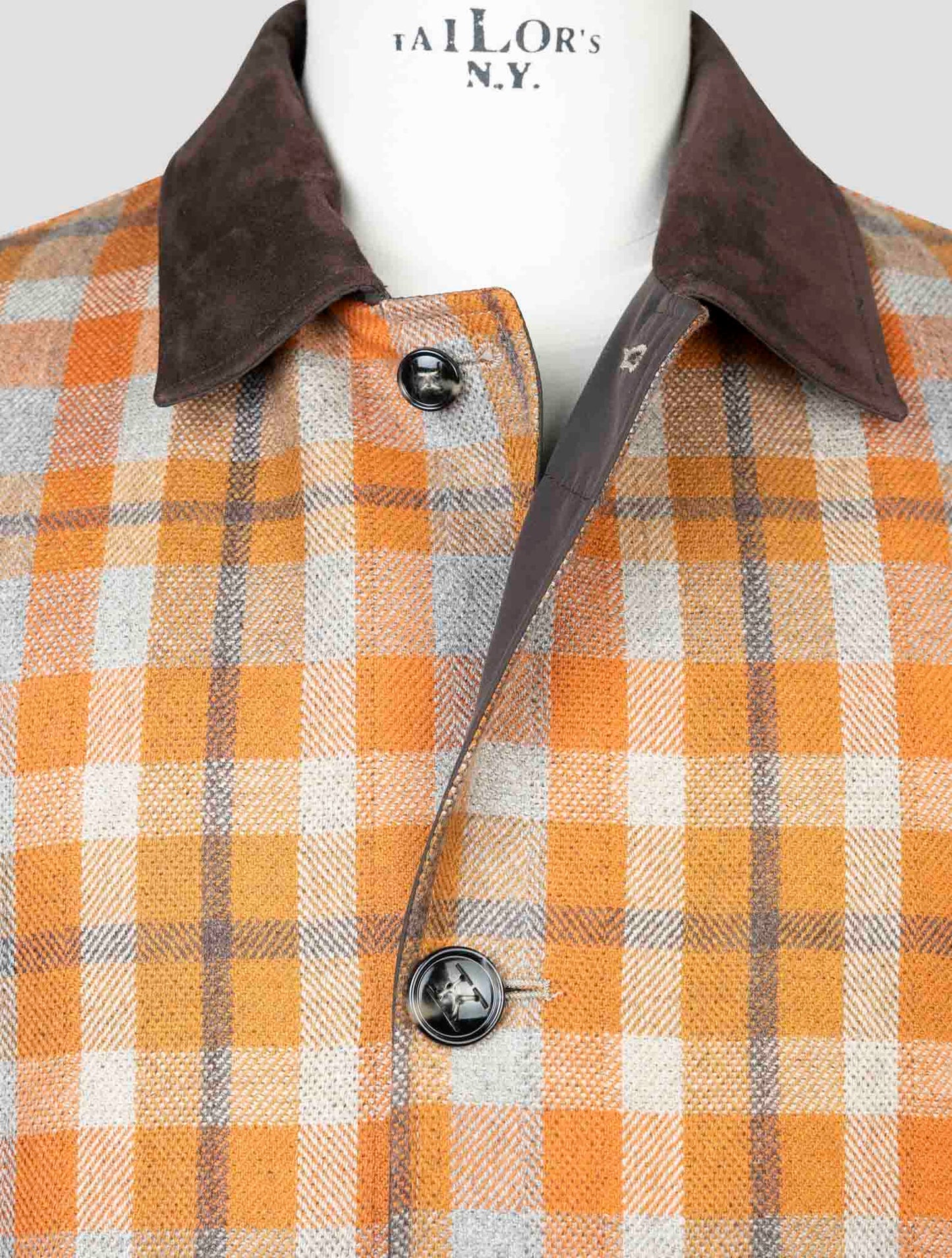 kiton Multicolor Cashmere Virgin Wool Pl Overcoat Reverse
