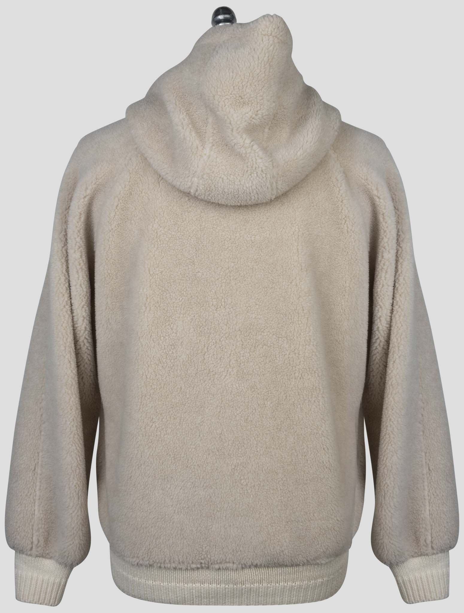kiton Beige Virgin  Wool Silk Coat