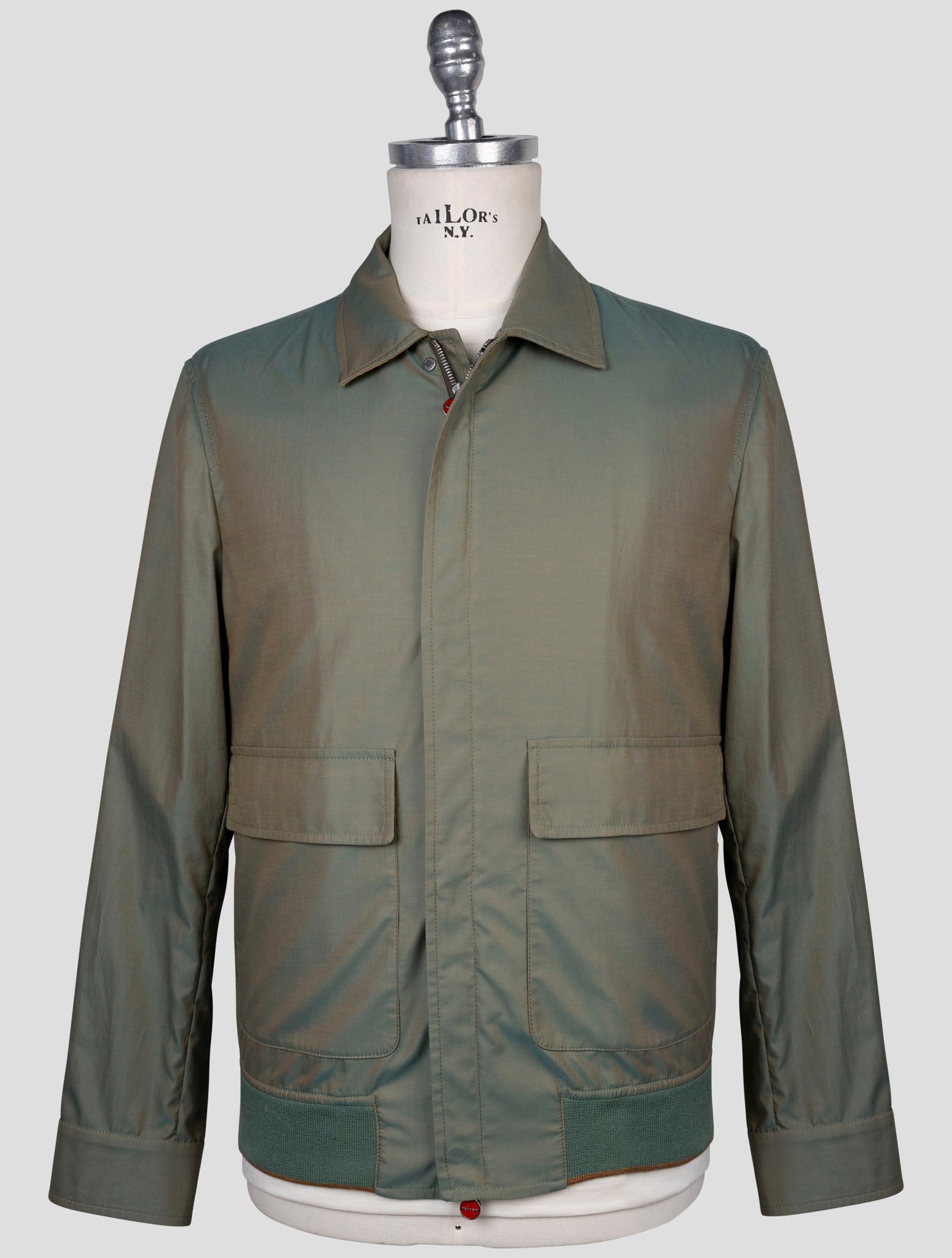 Kiton Green Cotton Coat