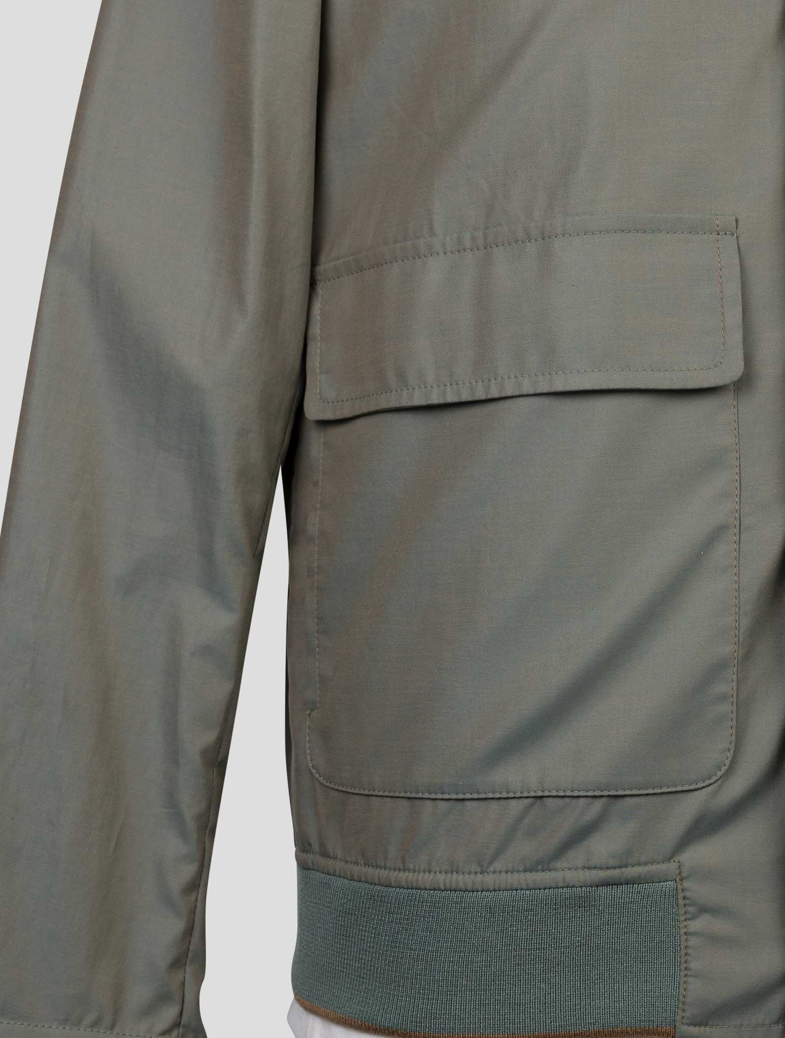 Kiton Green Cotton Coat