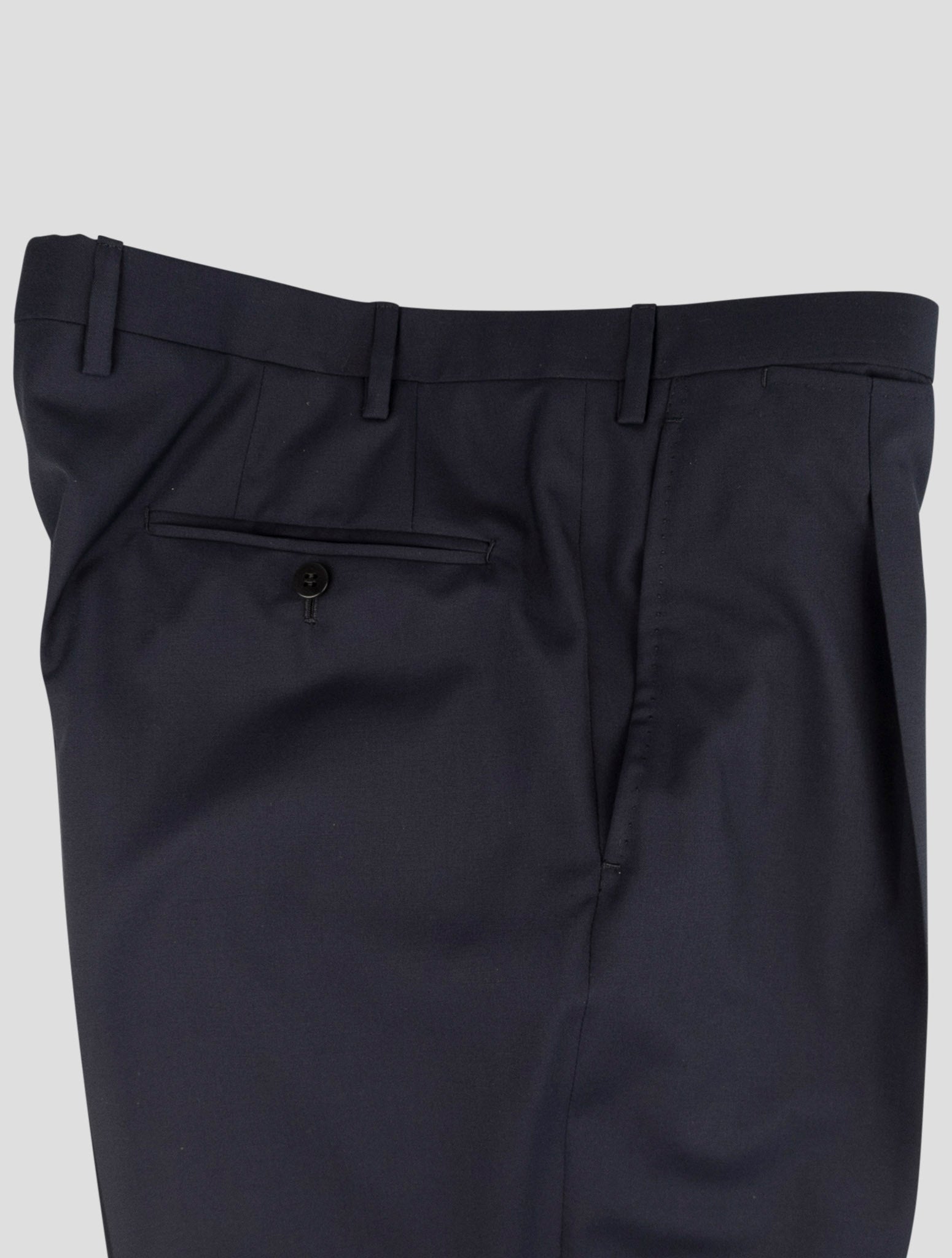 Kiton Blue Wool Pants