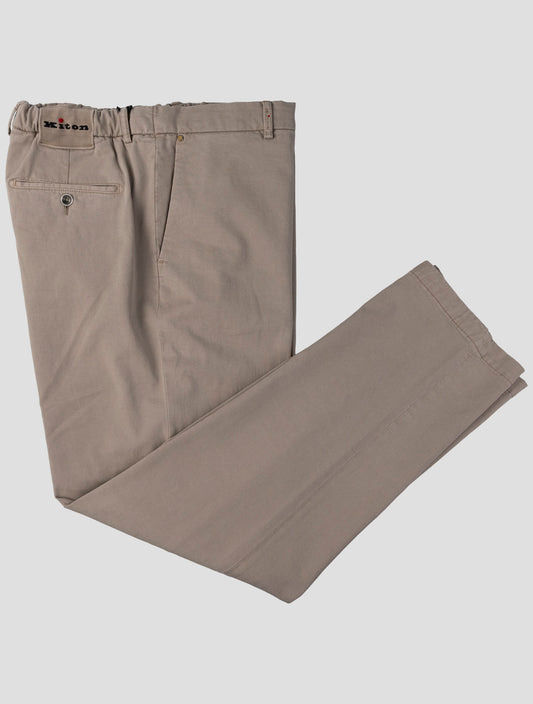 Kiton Beige Lyocell Cotton Ea Pants