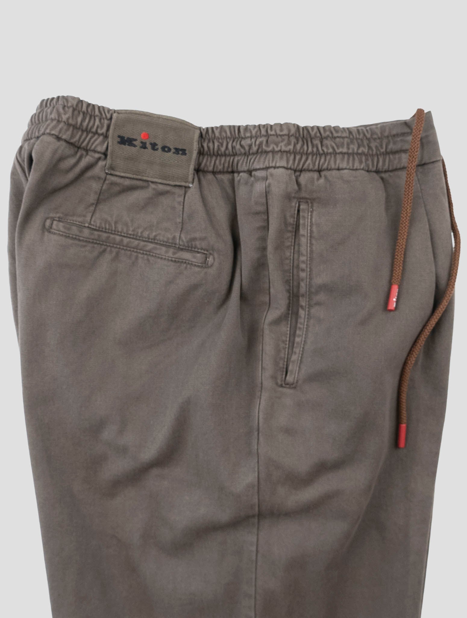 Kiton Brown Lyocell Cotton Ea Pants