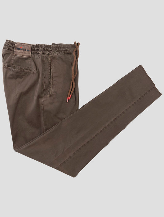 Kiton Brown Cotton Ea Pants