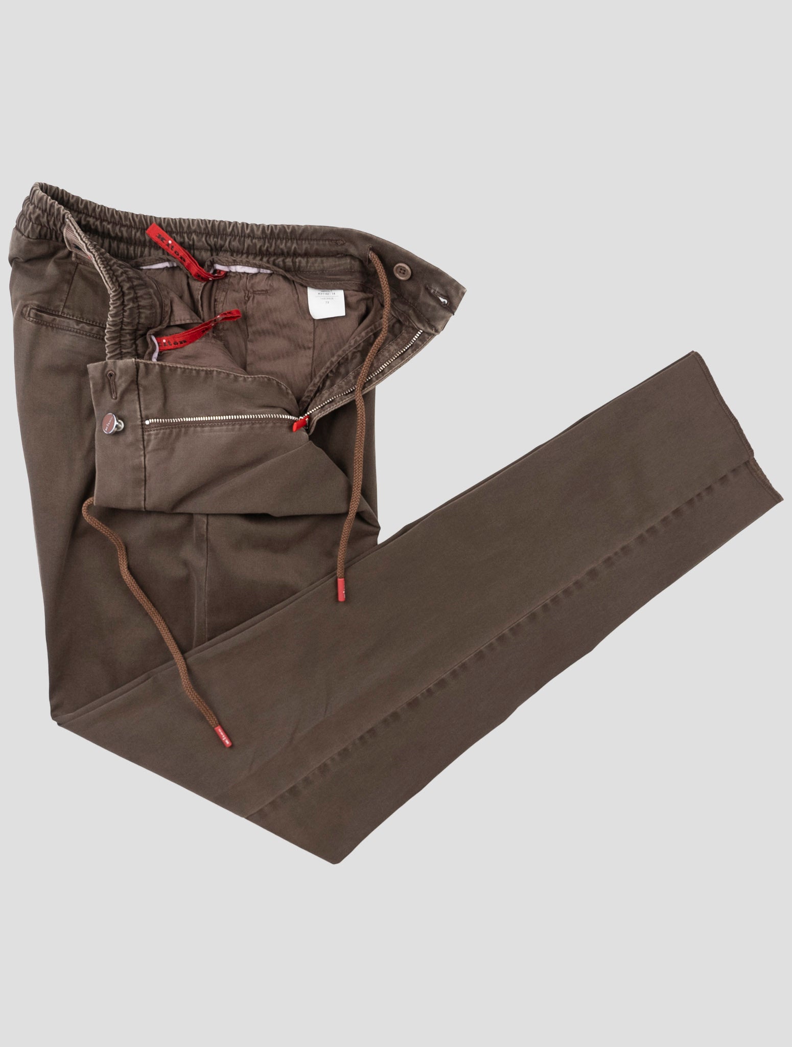 Kiton Brown Cotton Ea Pants