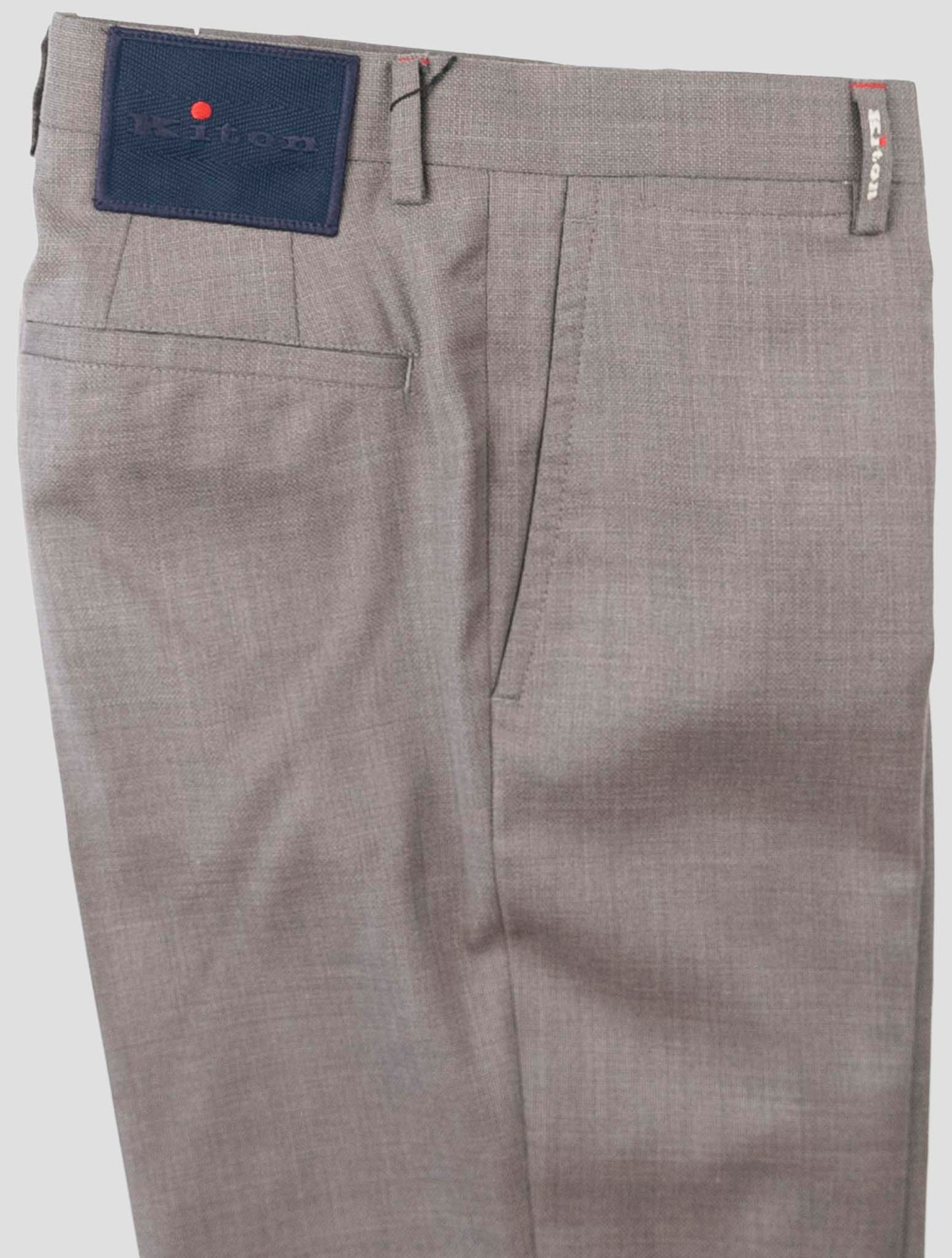 Kiton Brown Wool Dress Pants