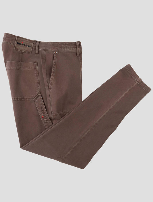 Kiton Brown Cotton Ea Pants