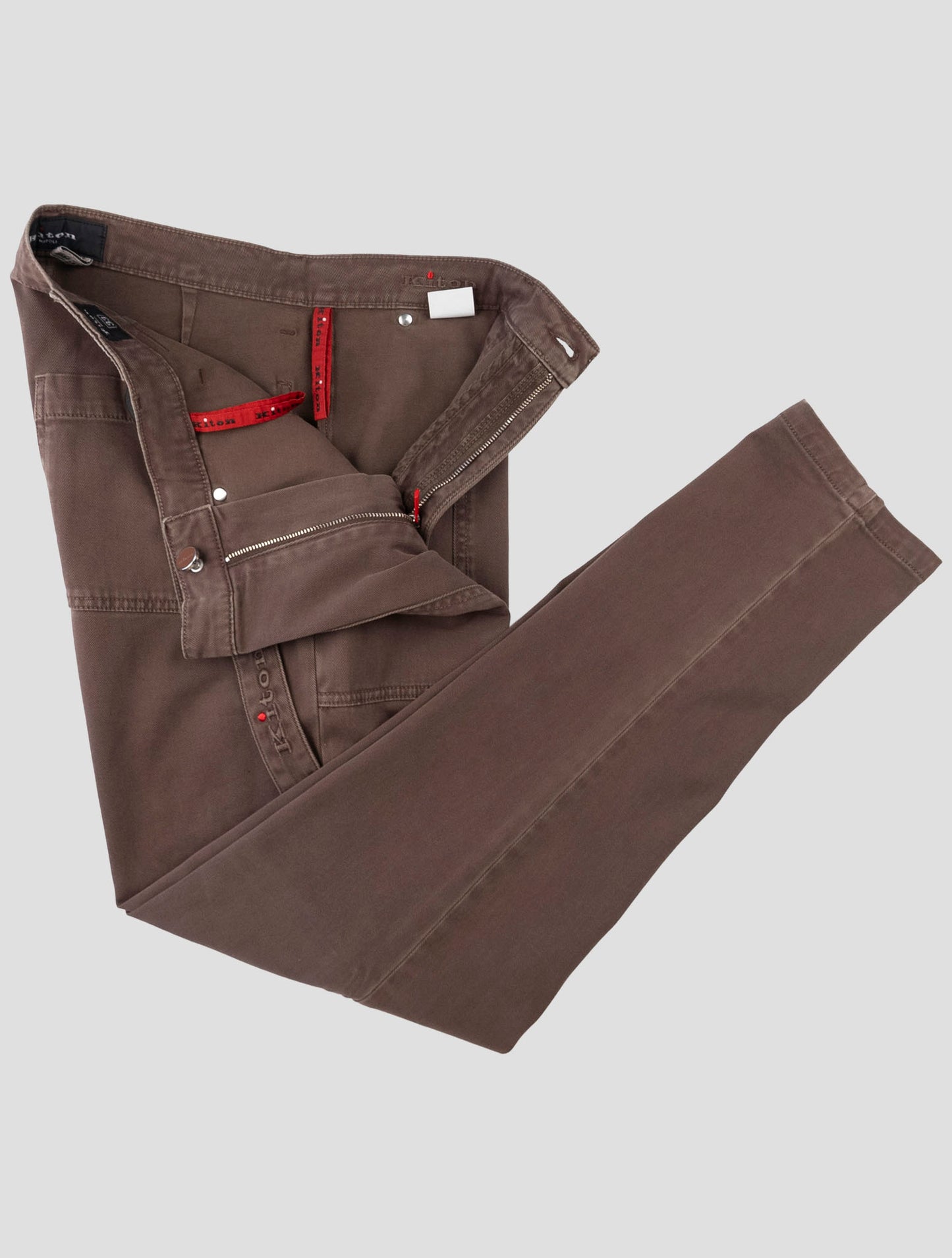Kiton Brown Cotton Ea Pants