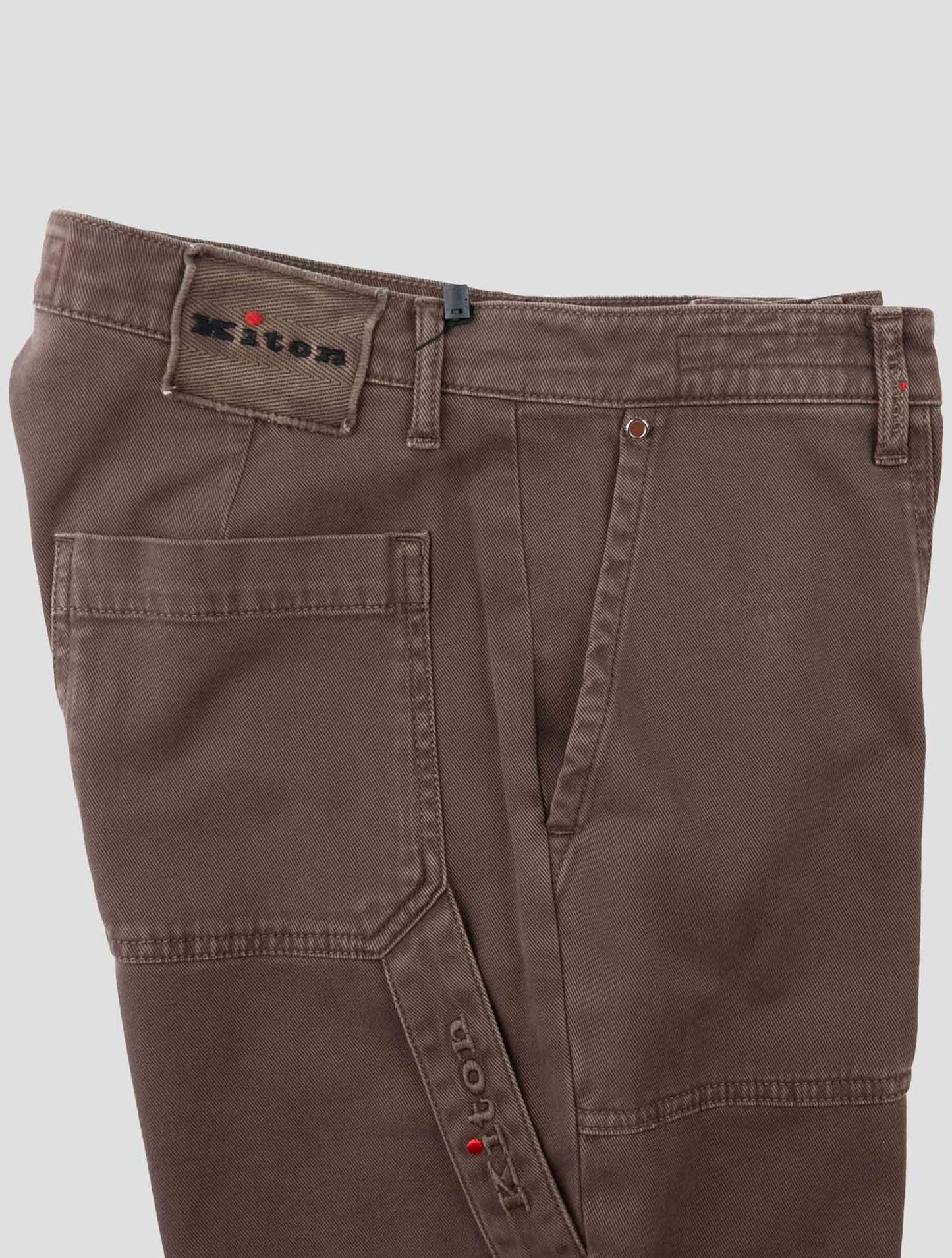 Kiton Brown Cotton Ea Pants