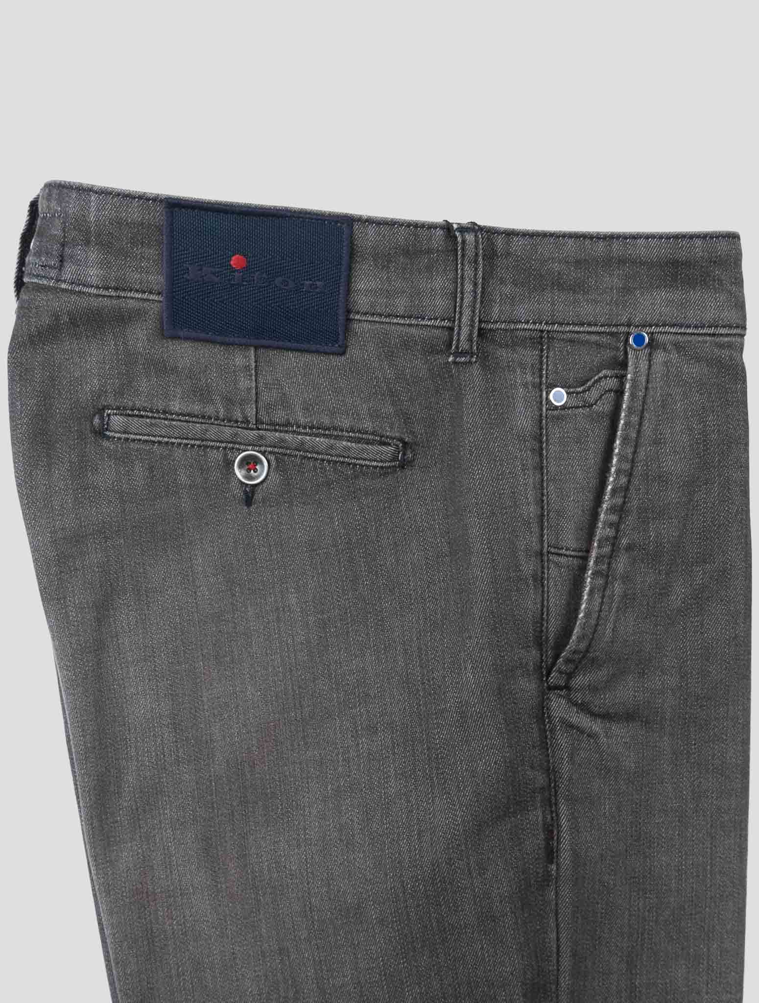 Kiton Gray Brown Cotton Ea Pants