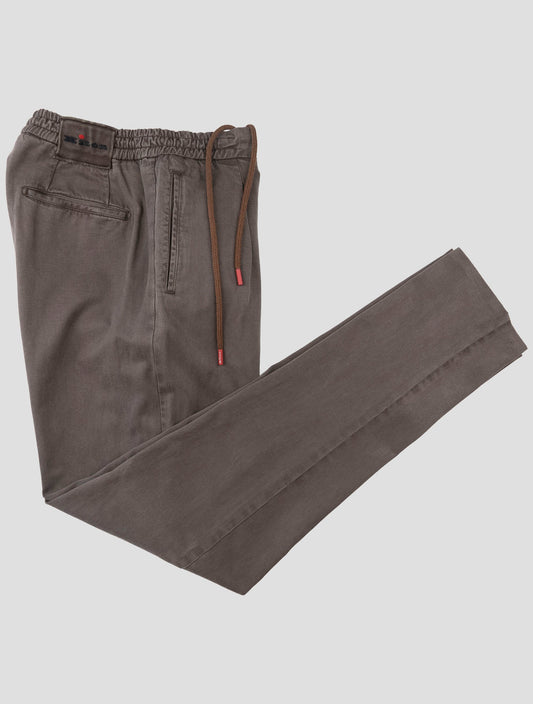 Kiton Brown Lyocell Cotton Ea Pants