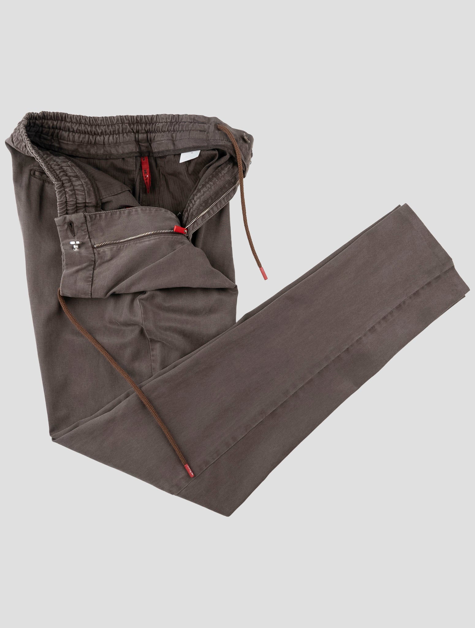 Kiton Brown Lyocell Cotton Ea Pants