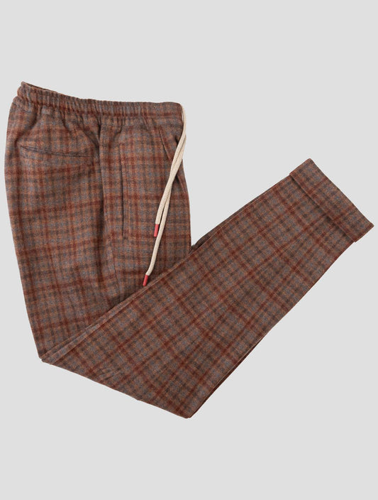 Kiton Brown Virgin Wool Pants