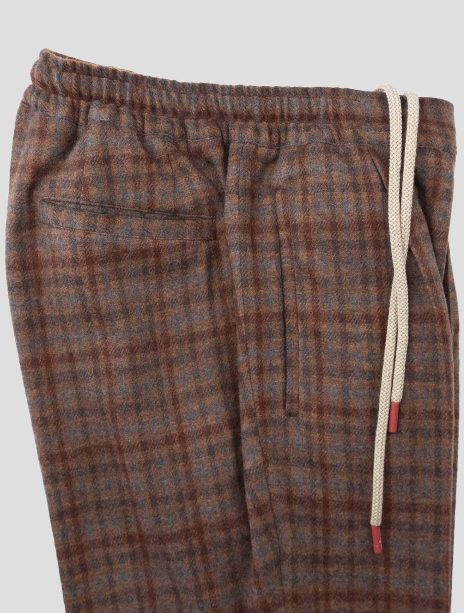 Kiton Brown Virgin Wool Pants