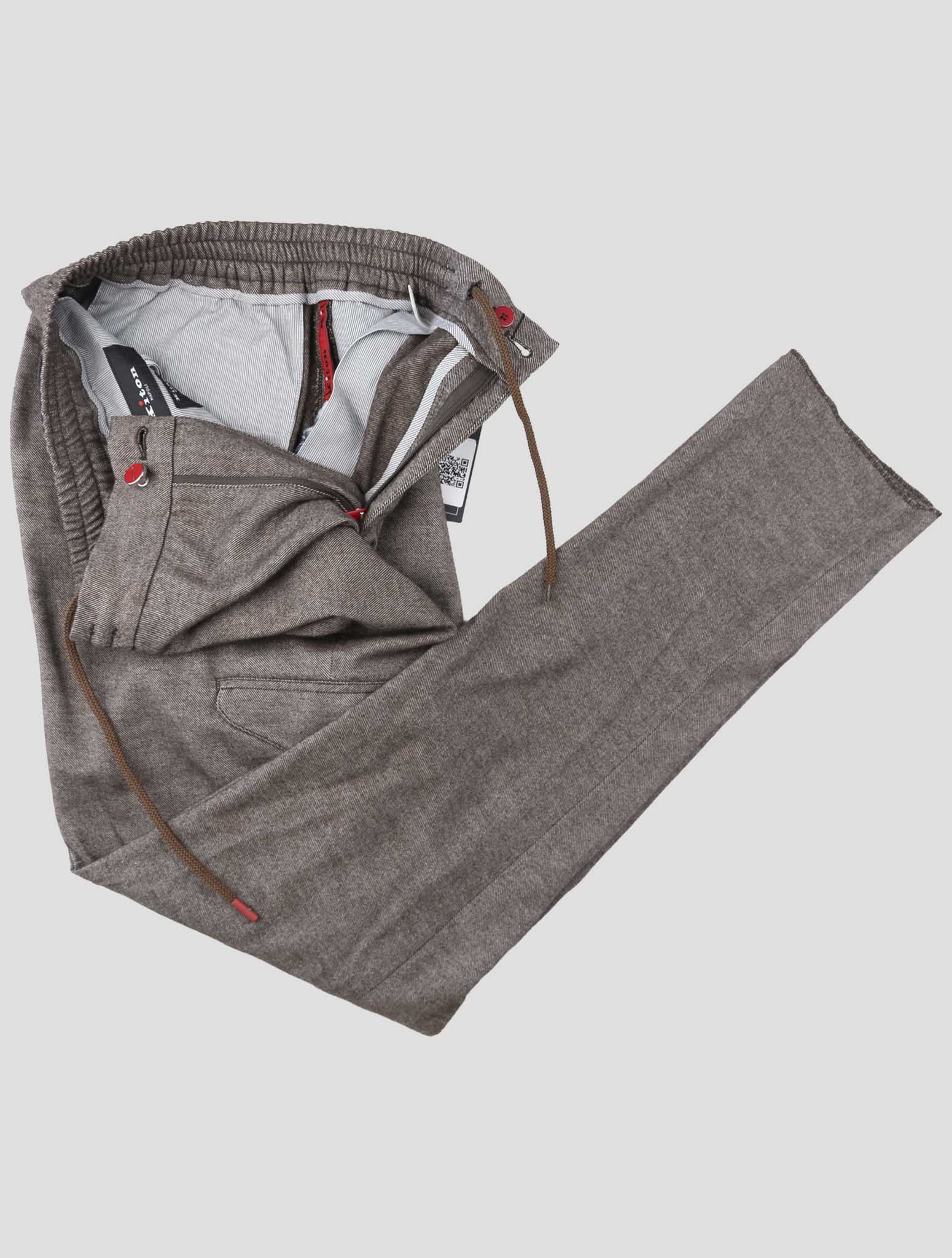 Kiton Brown Cotton Yak Cargo Pants