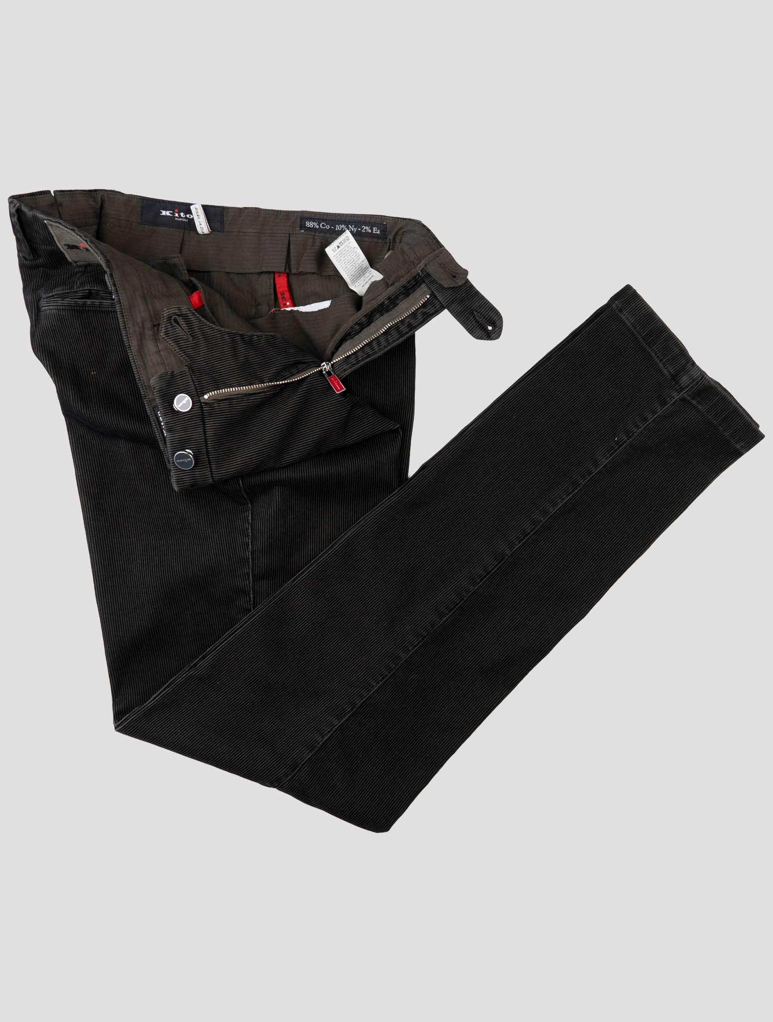 Kiton Brown Cotton Nylon Ea Pants