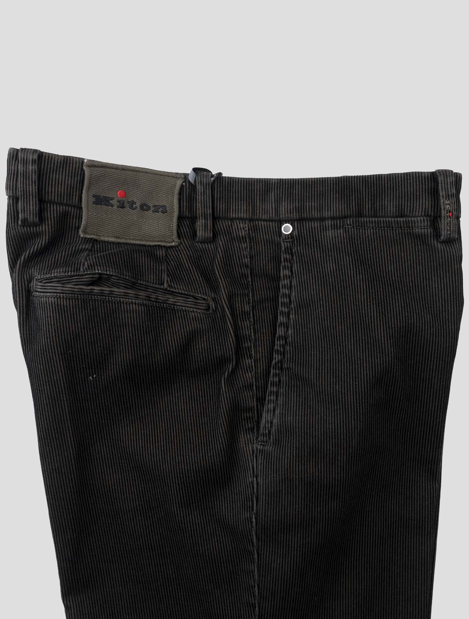 Kiton Brown Cotton Nylon Ea Pants