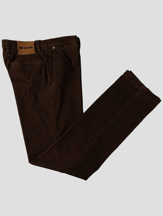Kiton Dark Brown Cotton Nylon Ea Pants