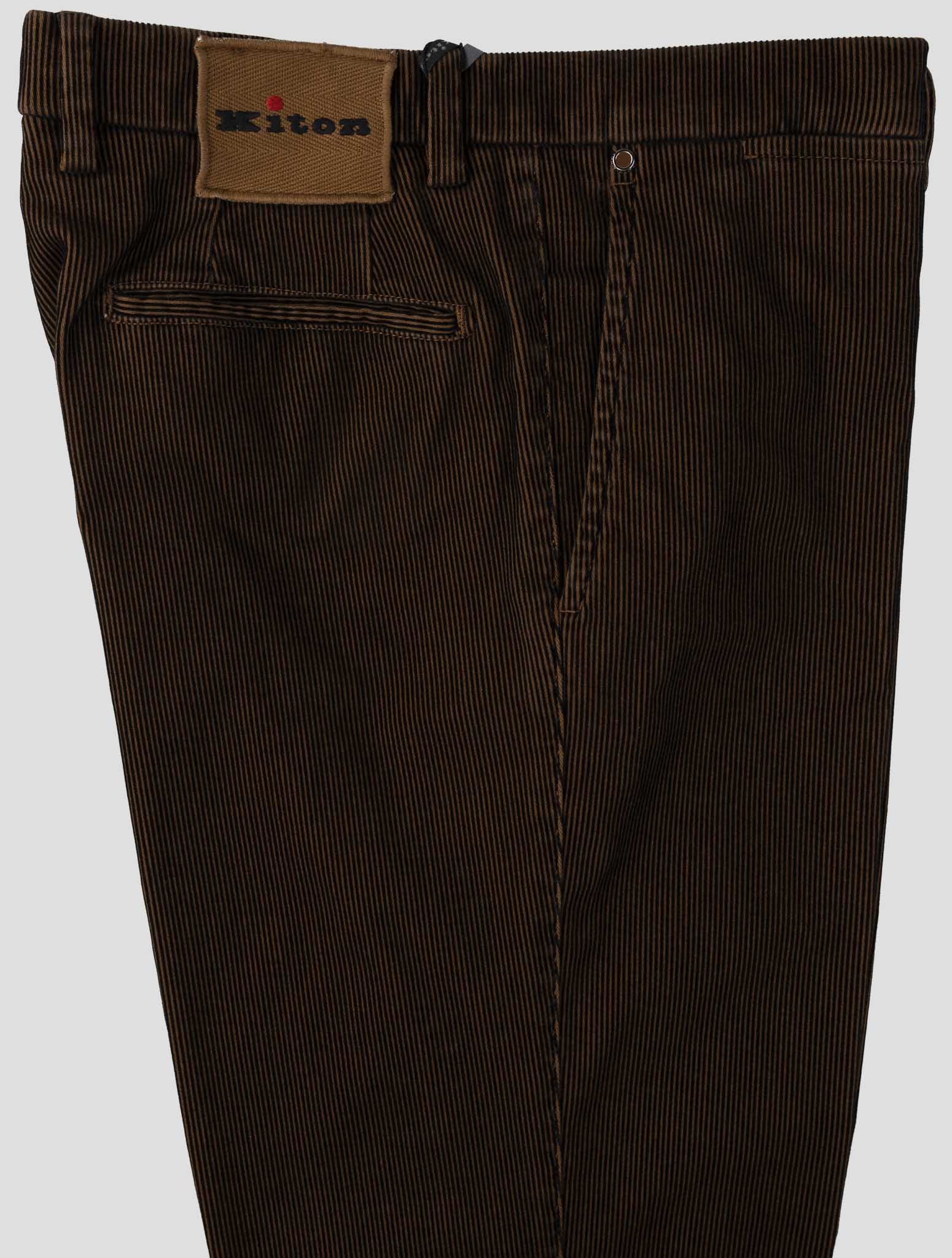 Kiton Dark Brown Cotton Nylon Ea Pants