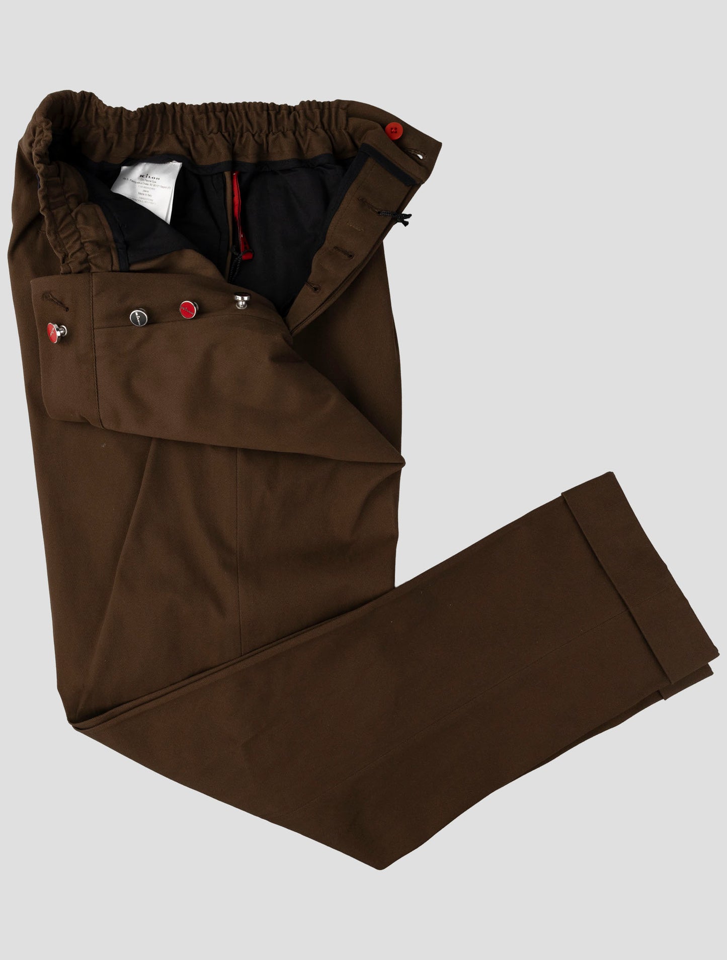 Kiton Brown Cotton Ea Pants