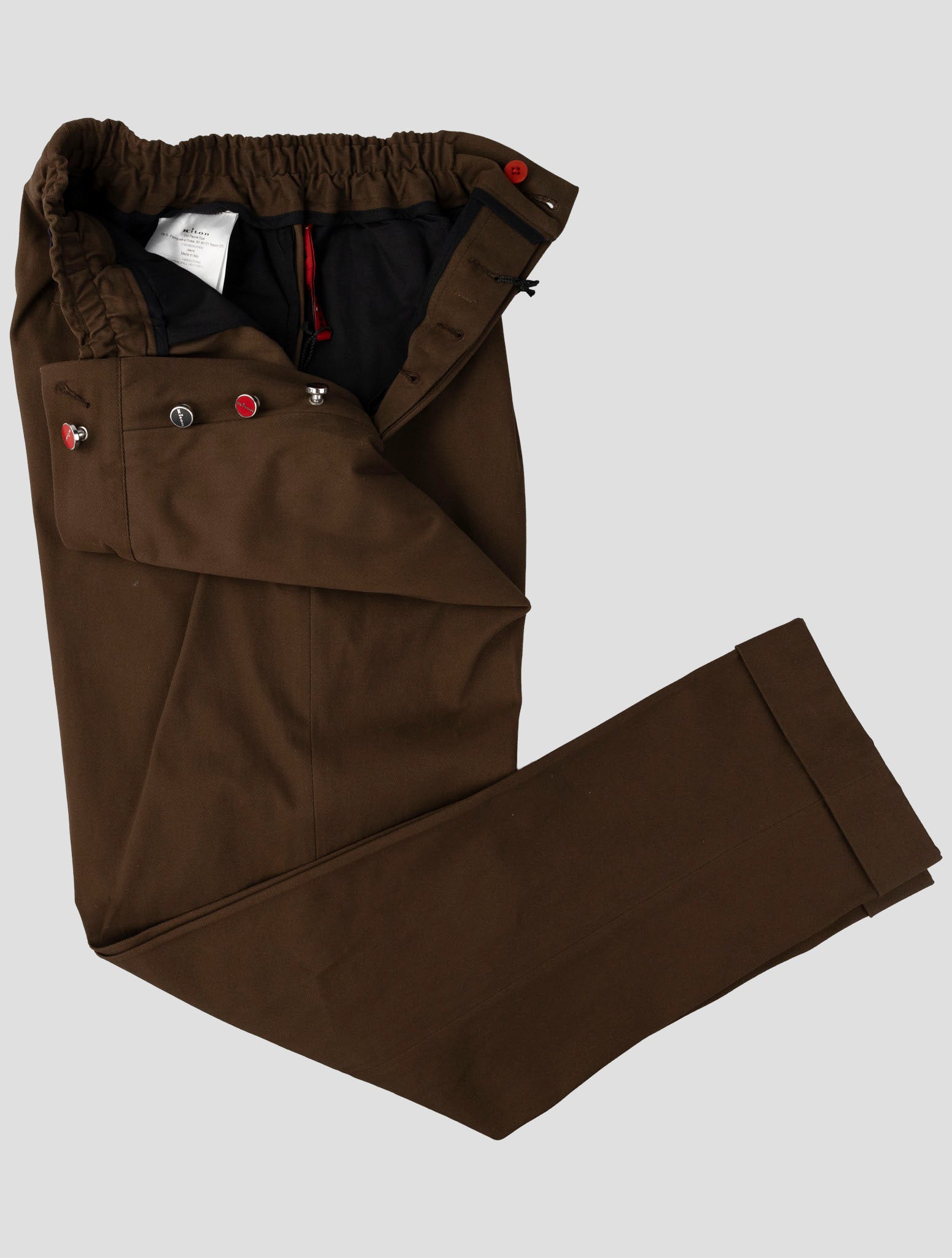 Kiton Brown Cotton Ea Pants