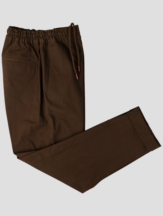 Kiton Brown Cotton Ea Pants