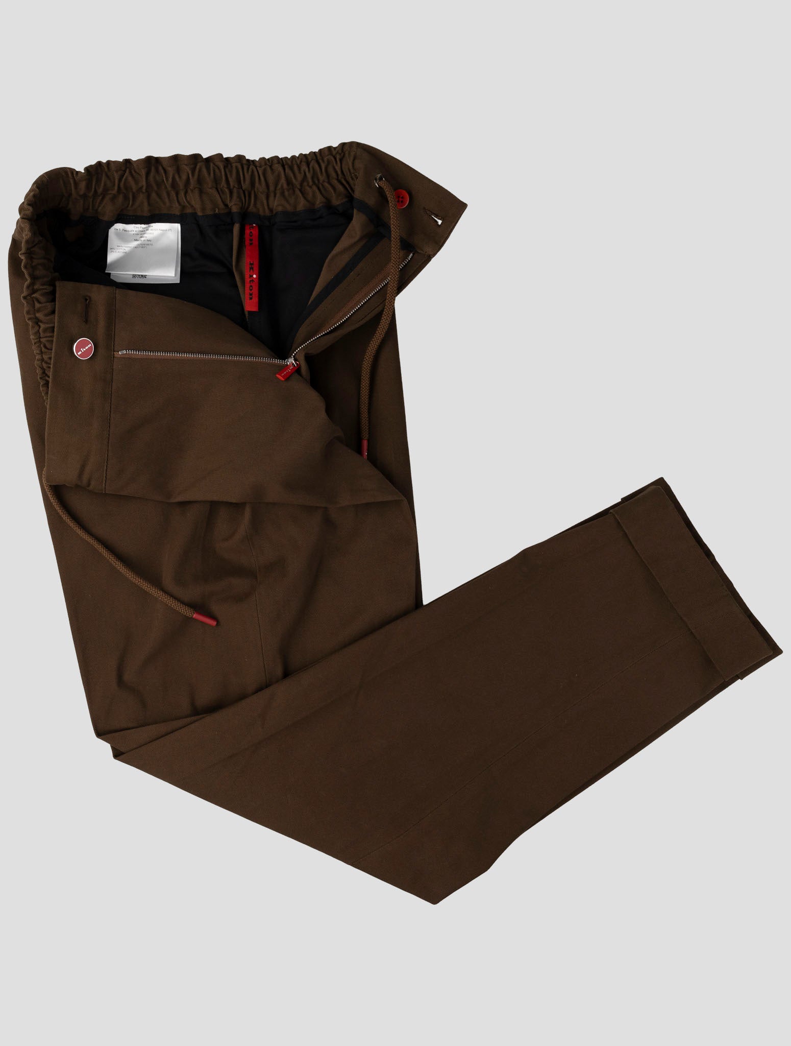 Kiton Brown Cotton Ea Pants