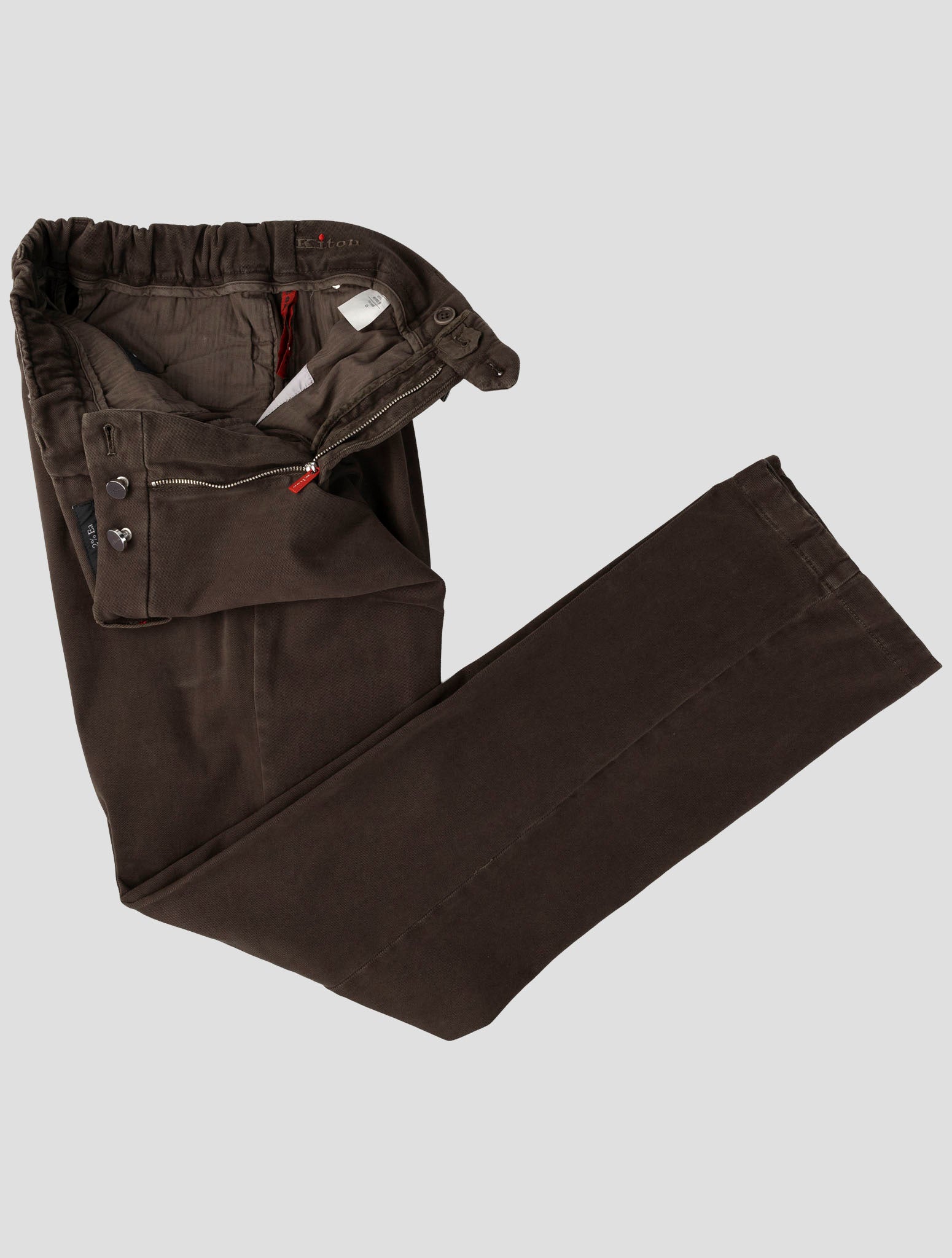 Kiton Brown Cotton Ea Pants