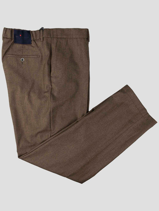 Kiton Brown Virgin Wool Cashmere Pa Ea Pants