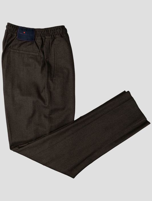 Kiton Brown Virgin Wool Cashmere Pa Ea Pants