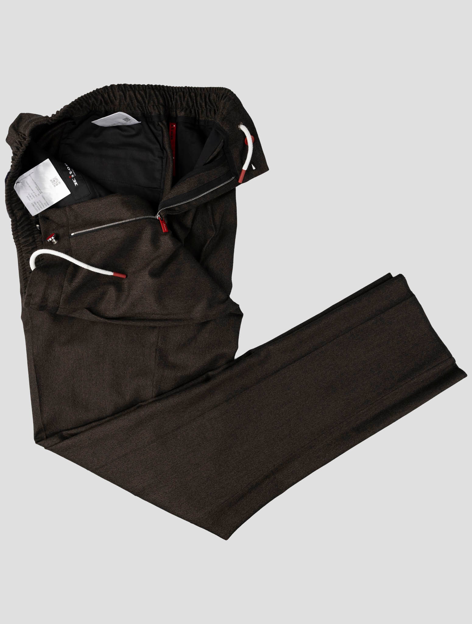 Kiton Brown Virgin Wool Cashmere Pa Ea Pants