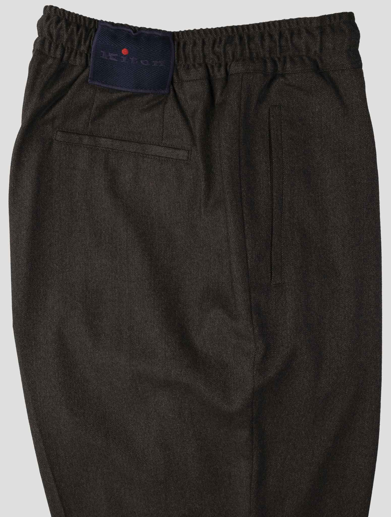 Kiton Brown Virgin Wool Cashmere Pa Ea Pants