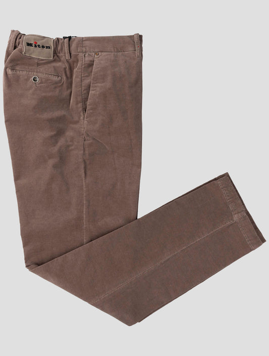 Kiton Brown Cotton Lyocell Ea Pants