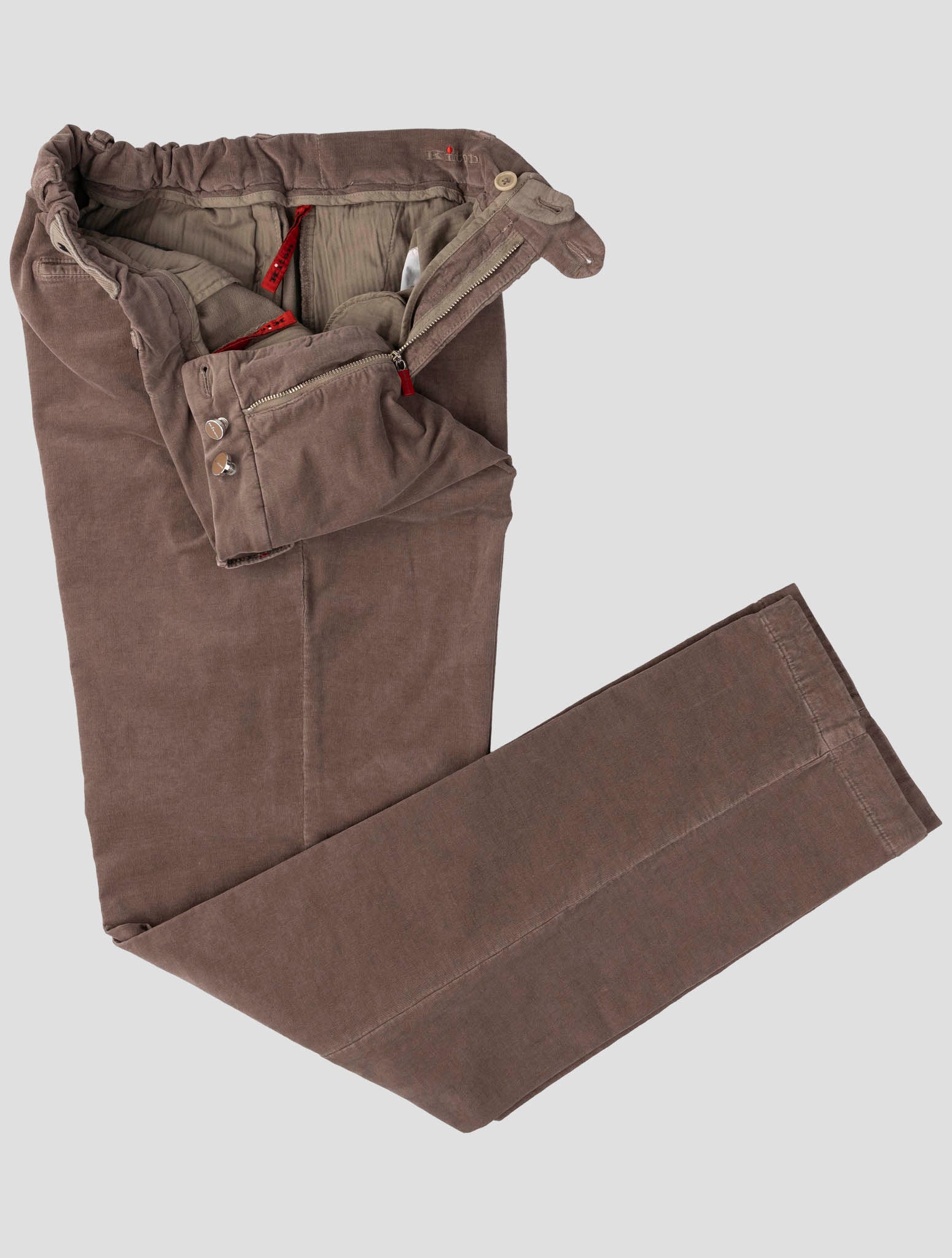 Kiton Brown Cotton Lyocell Ea Pants