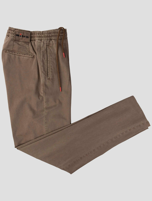 Kiton Brown Lyocell Cotton Ea Pants
