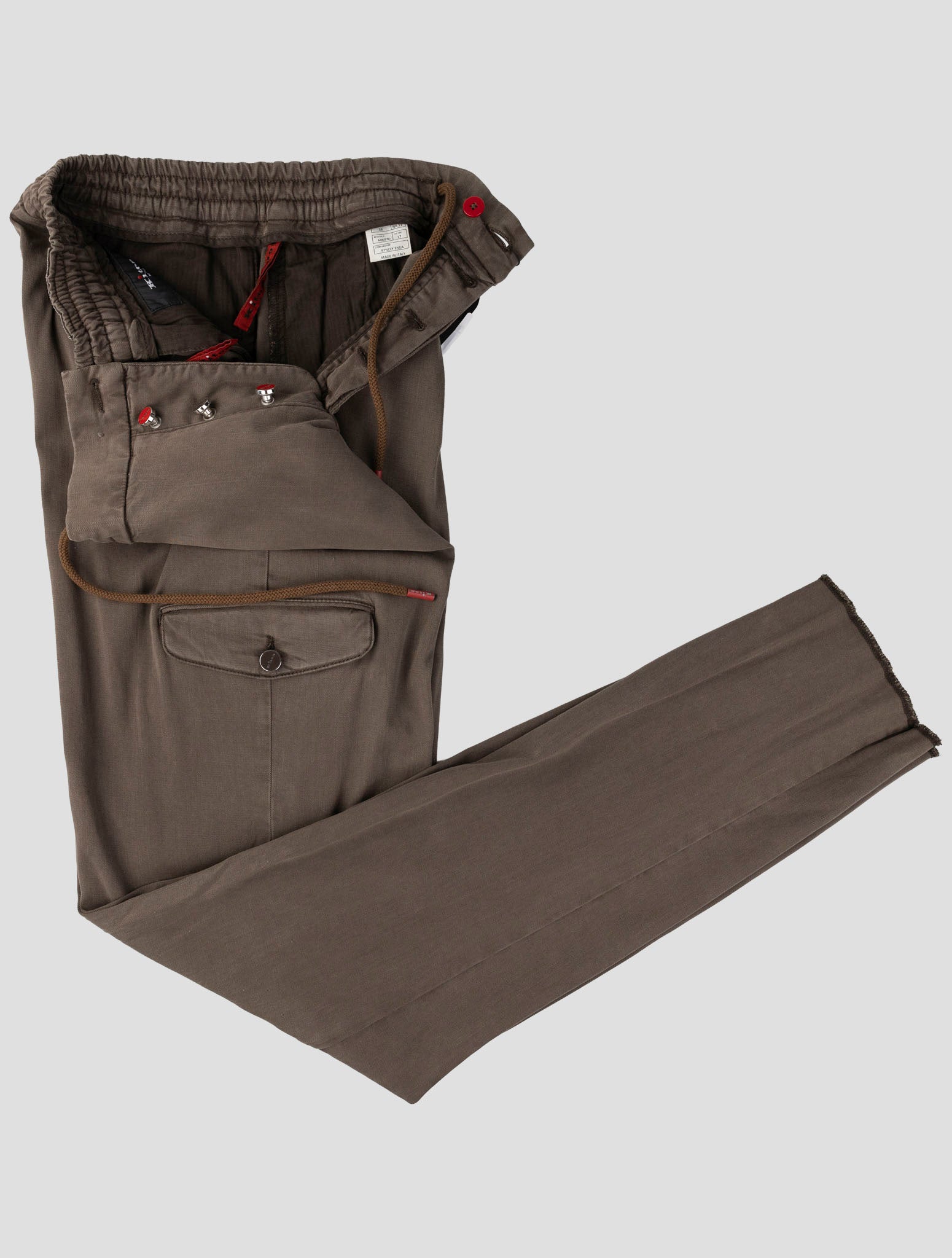 Kiton Brown Lyocell Ea Cargo Pants
