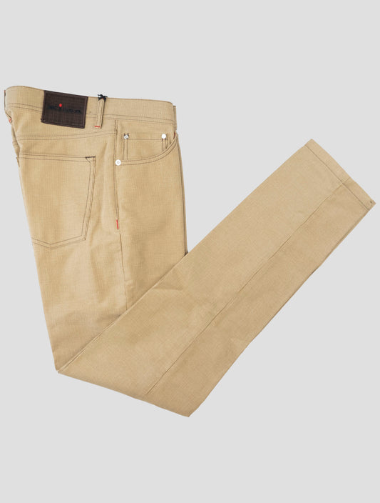 Kiton Light Green Cotton Velvet Pants