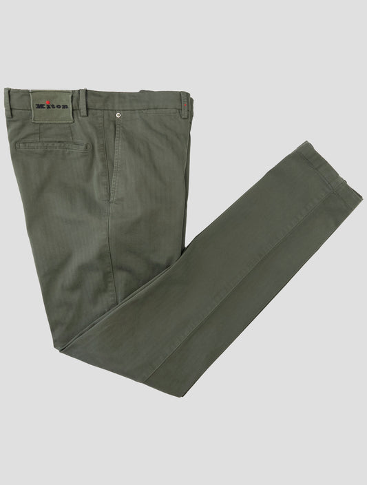 Kiton Green Cotton Ea Pants