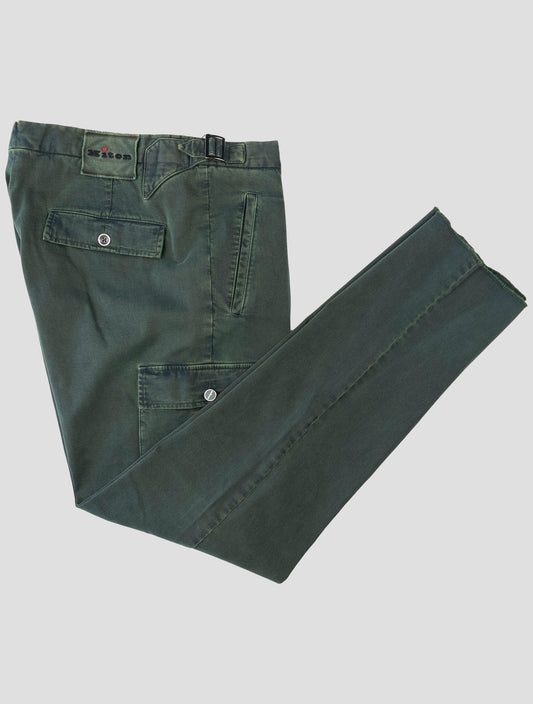 Kiton Green Cotton Cashmere Ea Cargo Pants