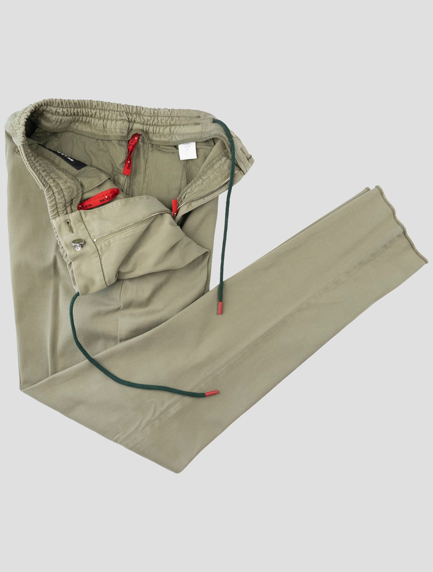 Kiton Green Lyocell Cotton Ea Pants