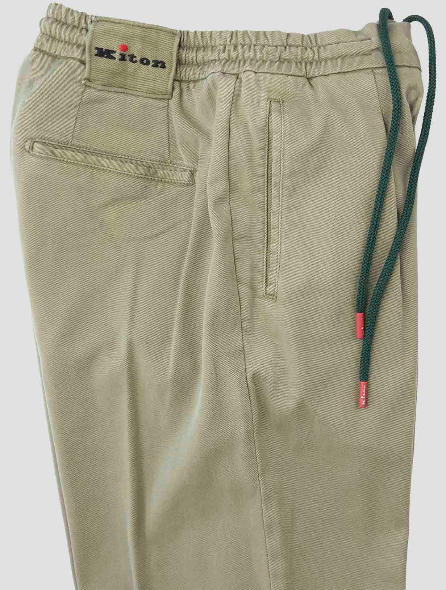 Kiton Green Lyocell Cotton Ea Pants
