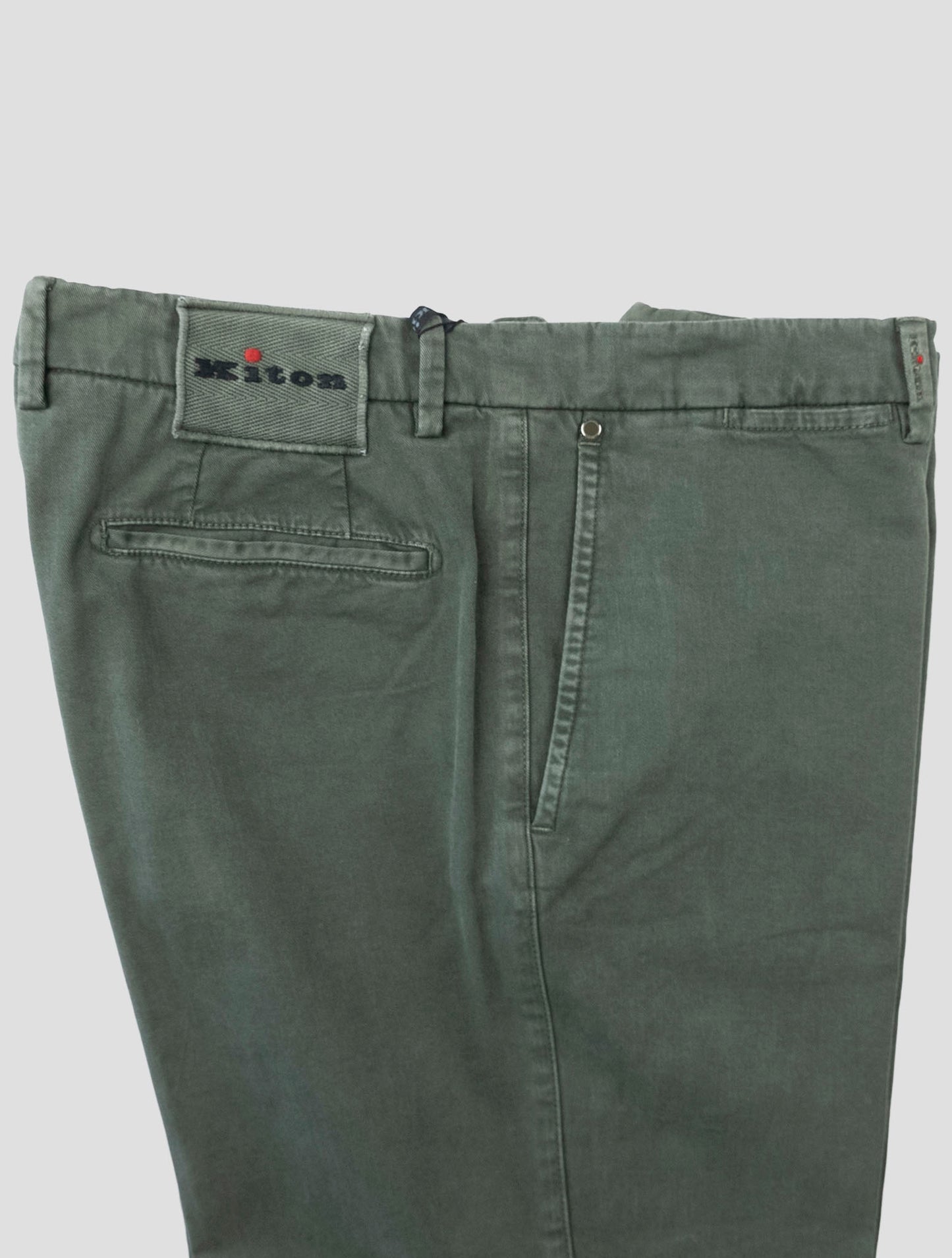 Kiton Green Cotton Cashmere Ea Pants