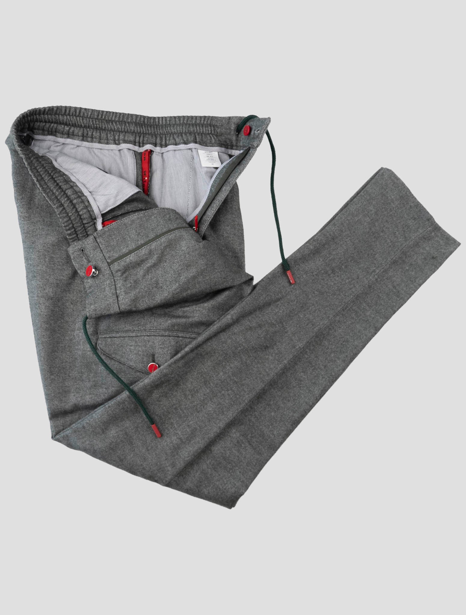 Kiton Gray Cotton Yak Cargo Pants