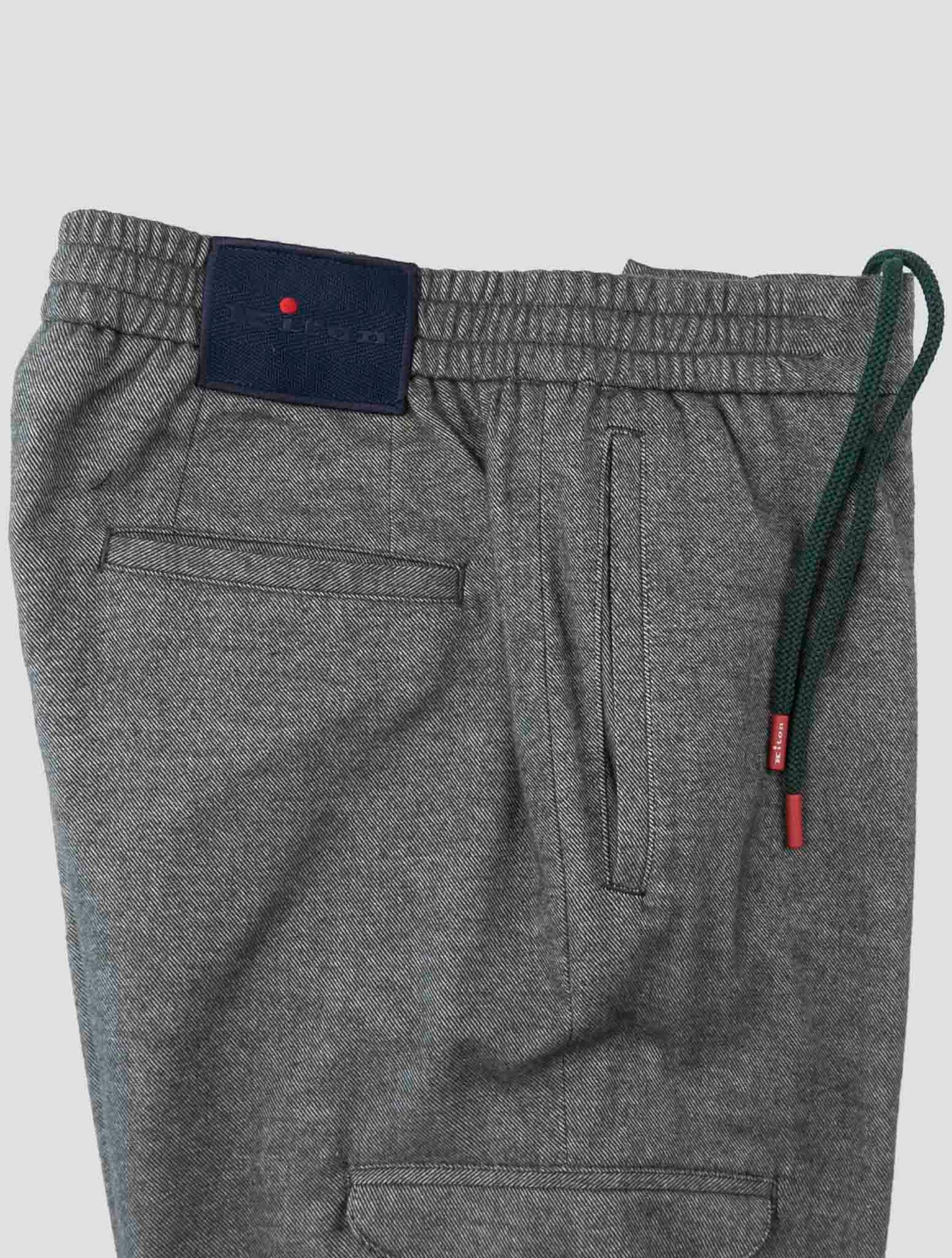Kiton Gray Cotton Yak Cargo Pants